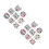 16Pcs Halloween Face Tattoos Stickers Assorted Colors Temporary Makeup 2