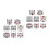 16Pcs Halloween Face Tattoos Stickers Assorted Colors Temporary Makeup 3