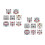 16Pcs Halloween Face Tattoos Stickers Assorted Colors Temporary Makeup 4