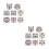 16Pcs Halloween Face Tattoos Stickers Assorted Colors Temporary Makeup 5