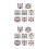 16Pcs Halloween Face Tattoos Stickers Assorted Colors Temporary Makeup 6