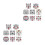 16Pcs Halloween Face Tattoos Stickers Assorted Colors Temporary Makeup 7