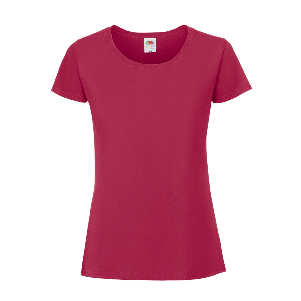 Fruit Of The Loom (L, Cranberry) Womens/Ladies Iconic 190 T-Shirt Multicoloured