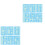 12Pcs Blue Waterproof Decorative Stickers for Festivals 2