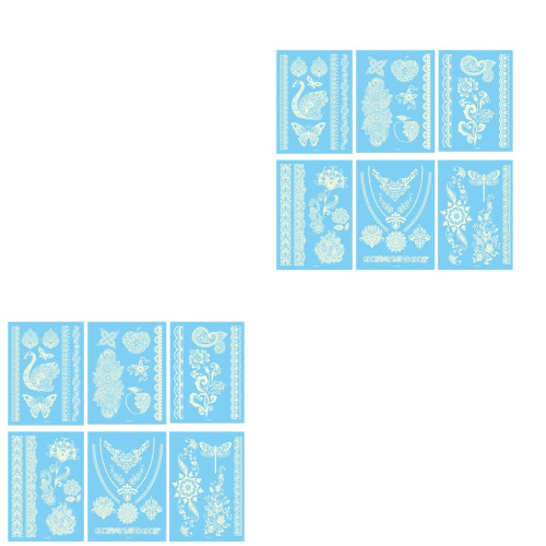 12Pcs Blue Waterproof Decorative Stickers for Festivals 1