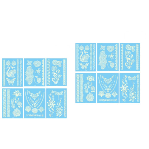 12Pcs Blue Waterproof Decorative Stickers for Festivals 2