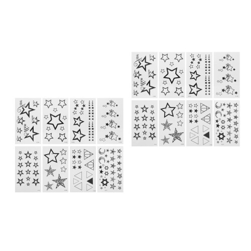 16Sheets Multi DIY Temporary Tattoos Stickers Lightweight Body Decal 2