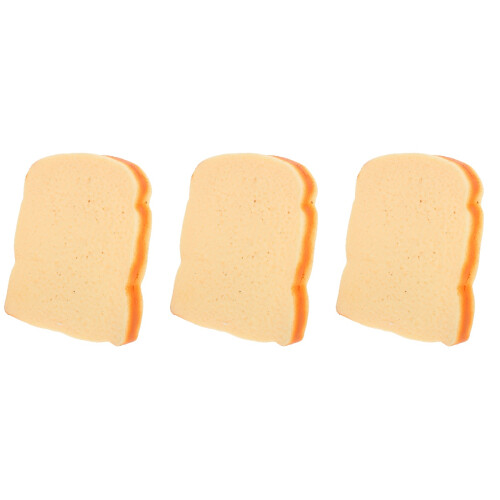 3Pcs Portable Orange Sensory Toys Tpr Simulation Bread Squeeze 2