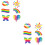 48Pcs Assorted Color Party Stickers Temporary Tattoos Safe Waterproof 5
