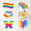 48Pcs Assorted Color Party Stickers Temporary Tattoos Safe Waterproof 8