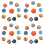 40Pcs Kids Playing Decompression Ball Toys Assorted 5