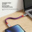 15-3.0M USB To Type C Cable 6A Fast Charging Braided Data-15cm 5