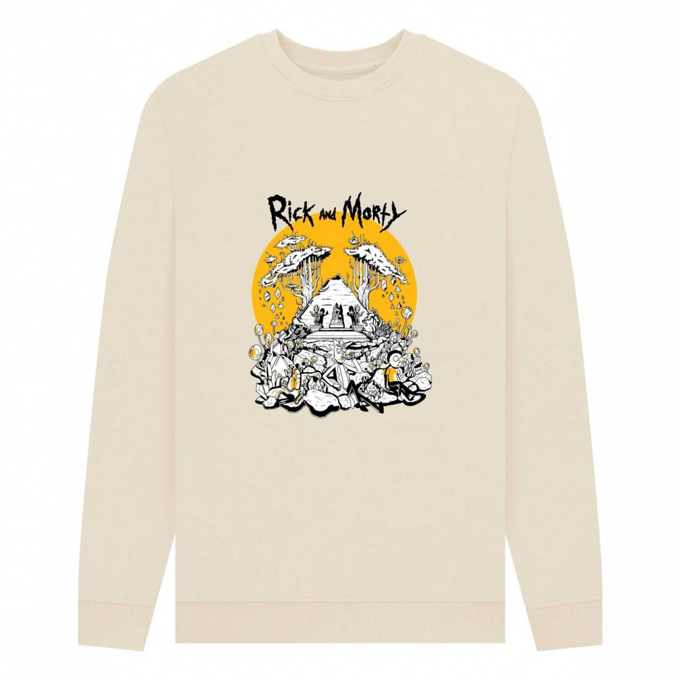 Rick And Morty (Xxl, Oat) Unisex Adult Rest And Ricklaxation Sweatshirt Multicoloured