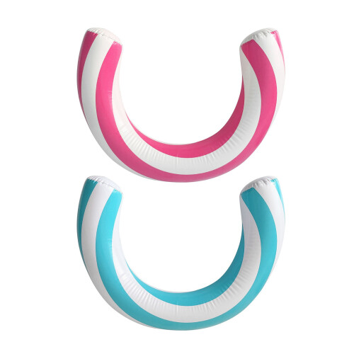 Inflatable Pool Float PVC Swimming Pool Rafts Float Rings-Pink 2