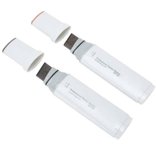 2er-Pack Jumbo-Marker braun - große, breite Spitze