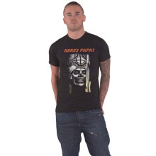 (XXL, Black) Ghost Unisex Adult Here's Papa T-Shirt