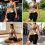 Kompressions-Workout-Shorts mit hoher Taille für-Silber L 7