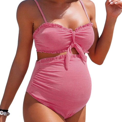 Verstelbare zwangerschapsbadmode-outfit Flexibele bikini voor-S 2