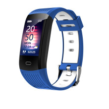 (Blue White) Smart Watches Waterproof Sports Fitness Tracker Smartwatch Heart Rate Monitor Music Control For Android IOS