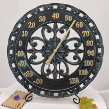 Vintage Wall Thermometer Garden Indoor Outdoor Open Weatherproof Face Decor