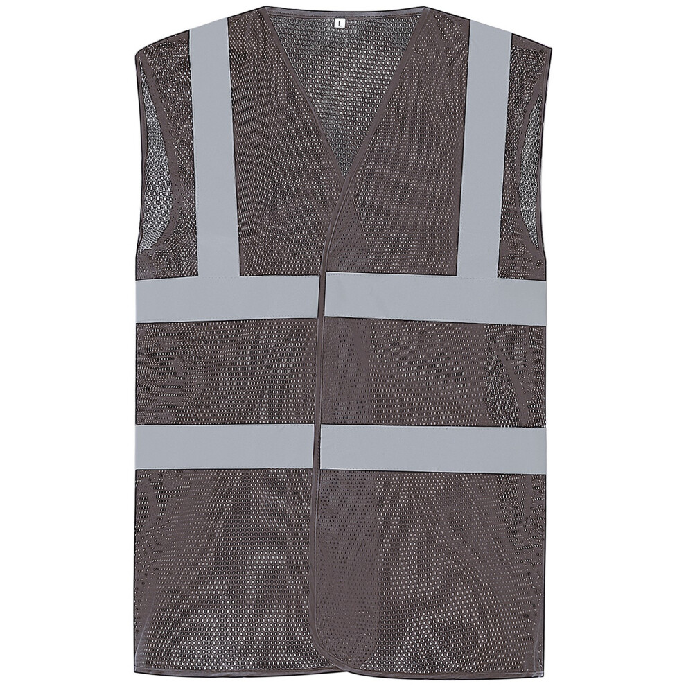 (3Xl, Grey) Yoko Unisex Adult Mesh Hi-Vis Vest 5063527975140