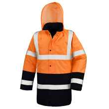 (XL, Fluorescent Orange/Black) Result Core Unisex Adult Two Tone Safety Safety Coat