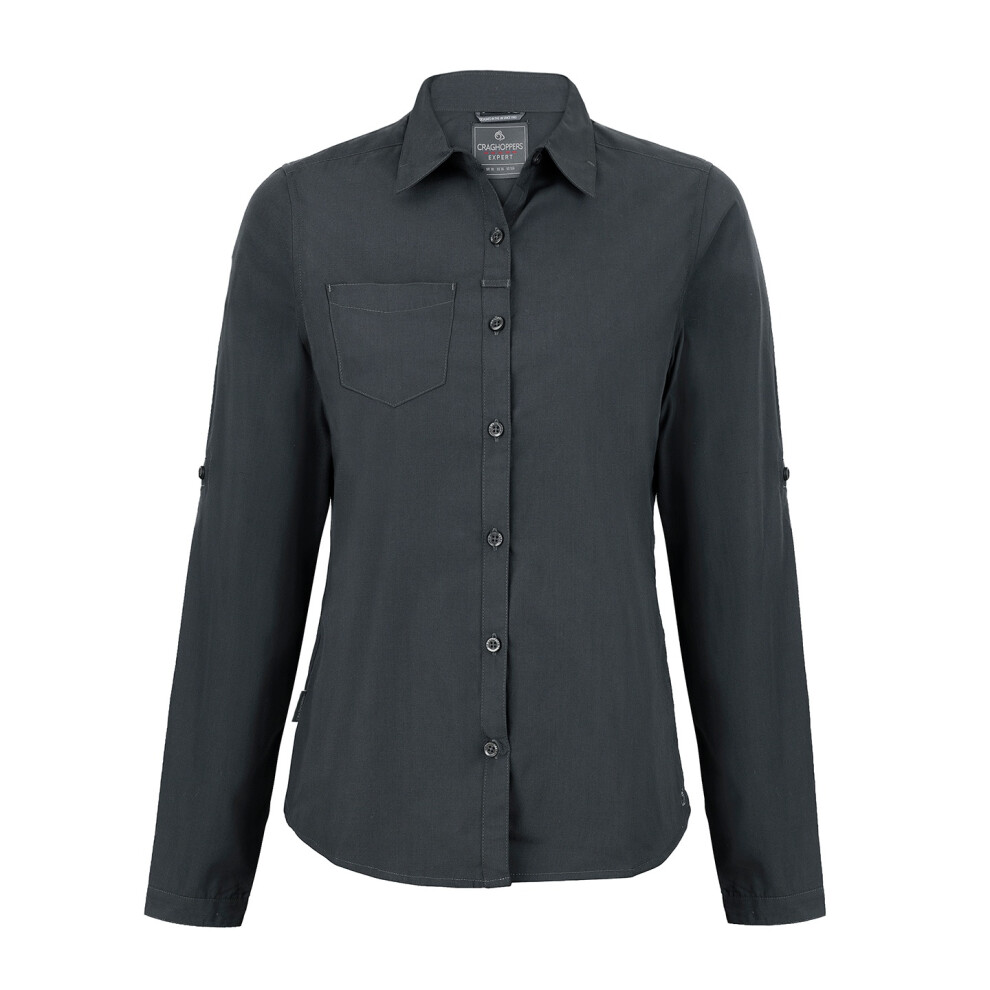 Craghoppers (10 Uk, Carbon ) Womens/Ladies Expert Kiwi Long-Sleeved Shirt Grey