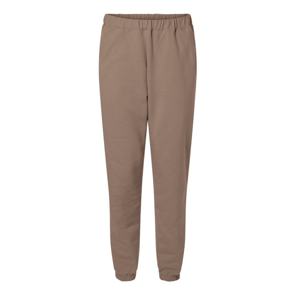 Gildan (L, Savana) Mens Softstyle Midweight Sweatpants Brown