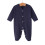 Newborn Footed Coverall Baby Romper Featuring-Navy blue 1