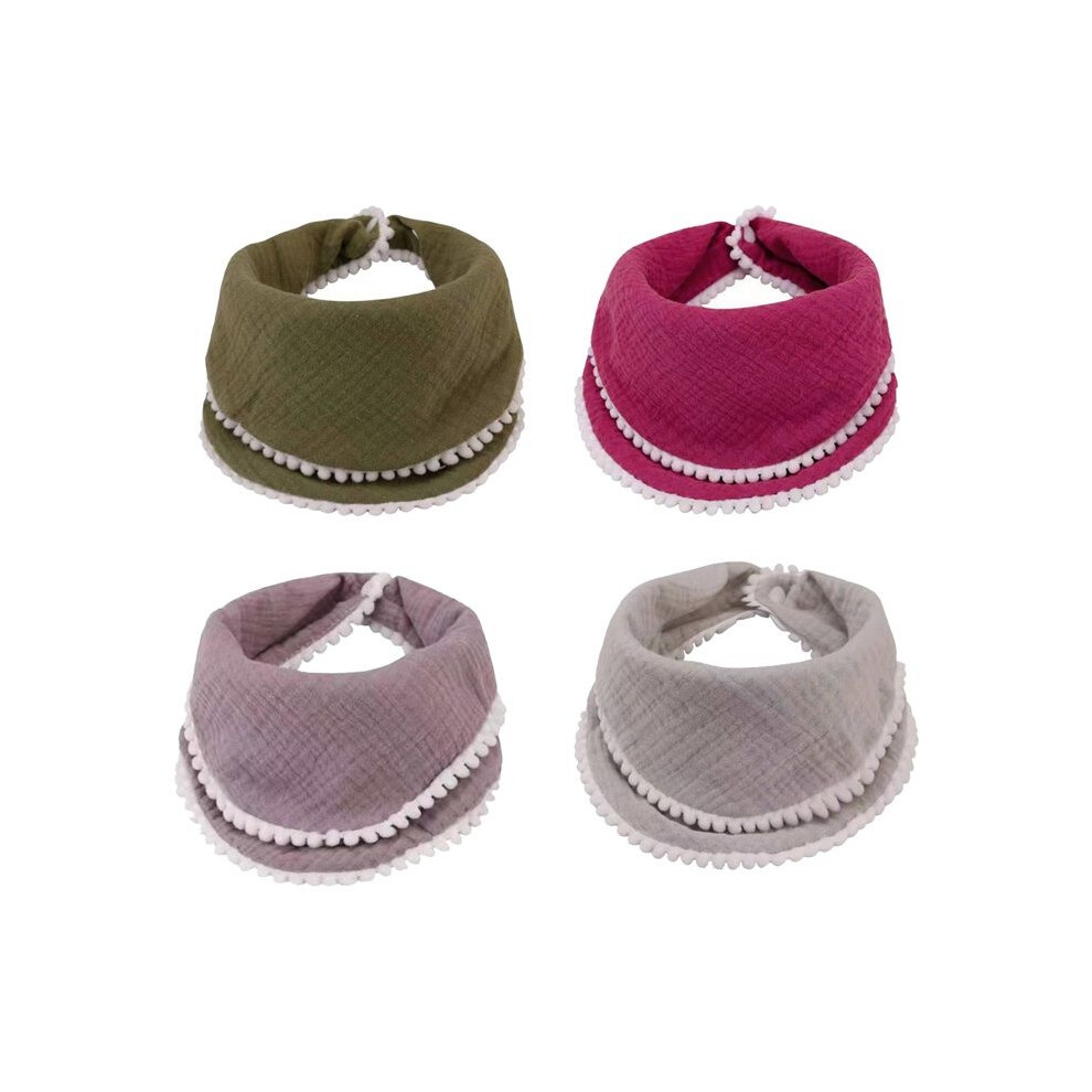Aihontai Baby Bibs In Muslin, Made Of 4-Layer Cotton, Absorbent, Breathable And Soft