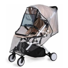 Housse de pluie transparente universelle pour poussette, imperméable et résistante, protection contre la pluie et le vent