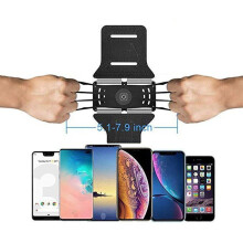 Μαύρο αθλητικό περιβραχιόνιο για smartphone με περιστροφή 180 - Μαύρο