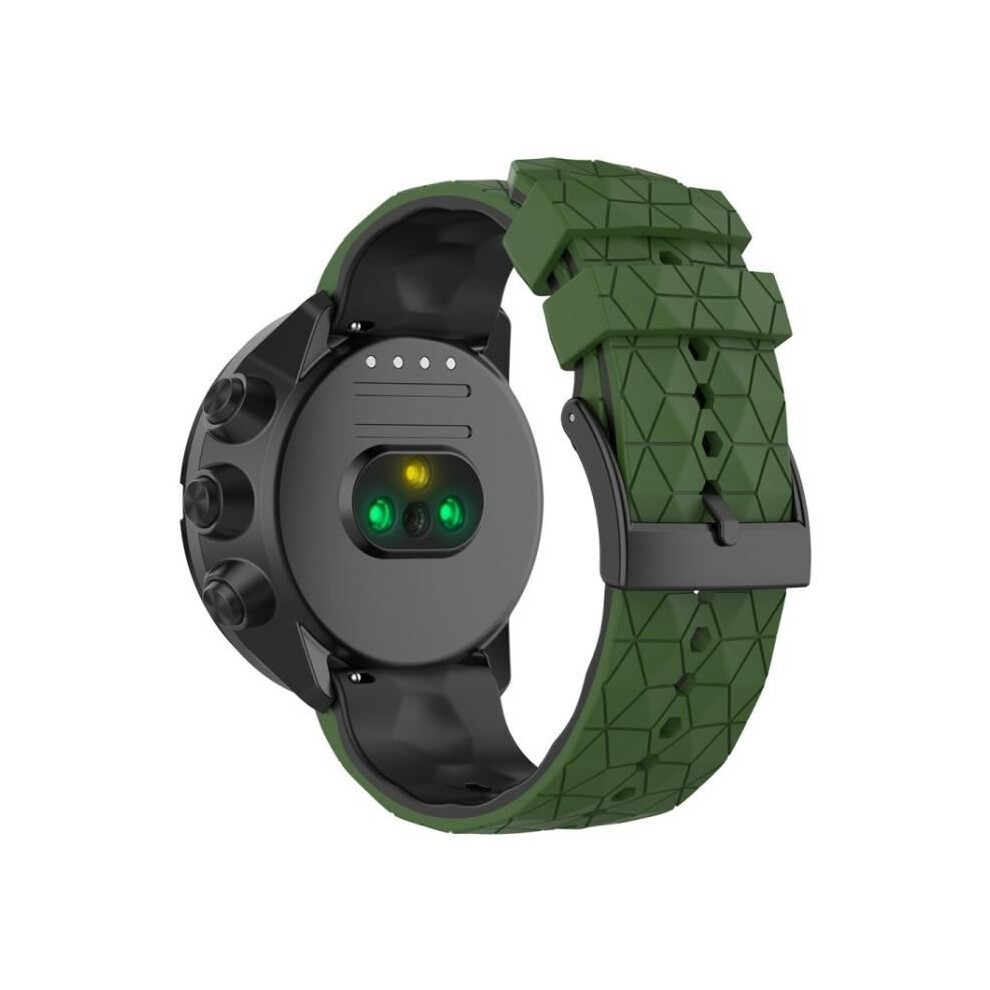 Strap For Suunto 9 - Suunto 9 Baro - Spartan Sport Wrist Hr - Traverse 24Mm Band Quick Release Strap, Army Green/Black 9149891812345