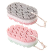 Set van 2 badsponzen, exfoliërende badballen, exfoliërende badballen, huidreinigingshulpmiddelen, yd