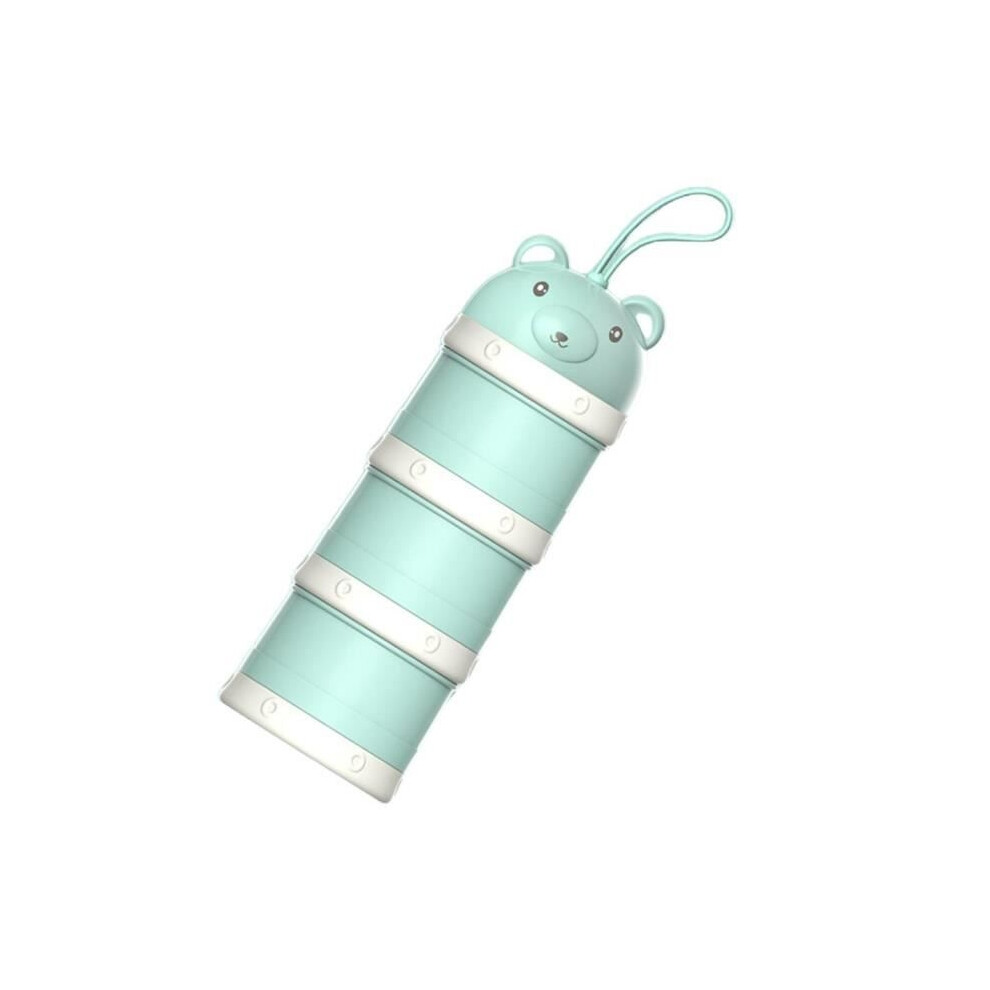 Aihontai Surenhap Large Capacity 3-Layer Portable Baby Milk Powder Dispenser - Green