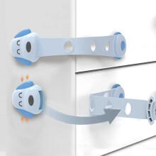 Child safety lock, baby safety latch, adjustable straps for cabinets, drawers, refrigerators, wardrobes - 4 pieces