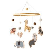 Mobile pour bébé avec carillons d'animaux, mobile en bois, clochette pour berceau, pendentif à suspendre pour lit de bébé