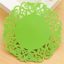 Placematset groen - Ronde siliconen onderzetters, 1 stuk, vlekbestendige placemat, antislip