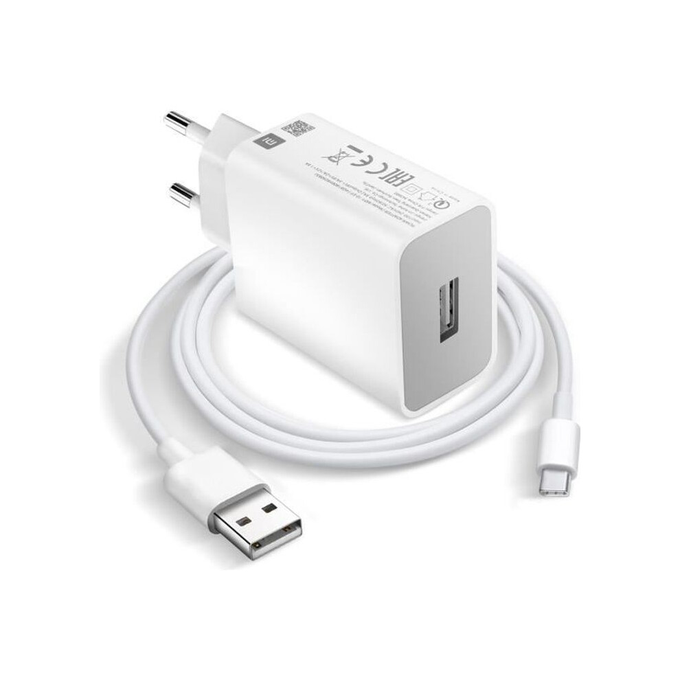 Usb Wall Charger - Xiaomi - Mdy-10-Ef - 18W - Quick Charge 3.0 - Usb-C Cable Included 9149891809765