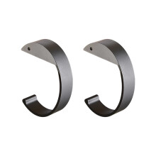 2Pcs Functioanl Table Hooks for Bag and Headphone Storage-Gray