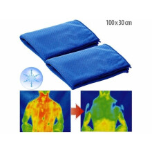 Verfrissende handdoeken - PEARL - Set van 2 - Blauw - 100 x 30 cm - Wasbaar - UV-bestendig