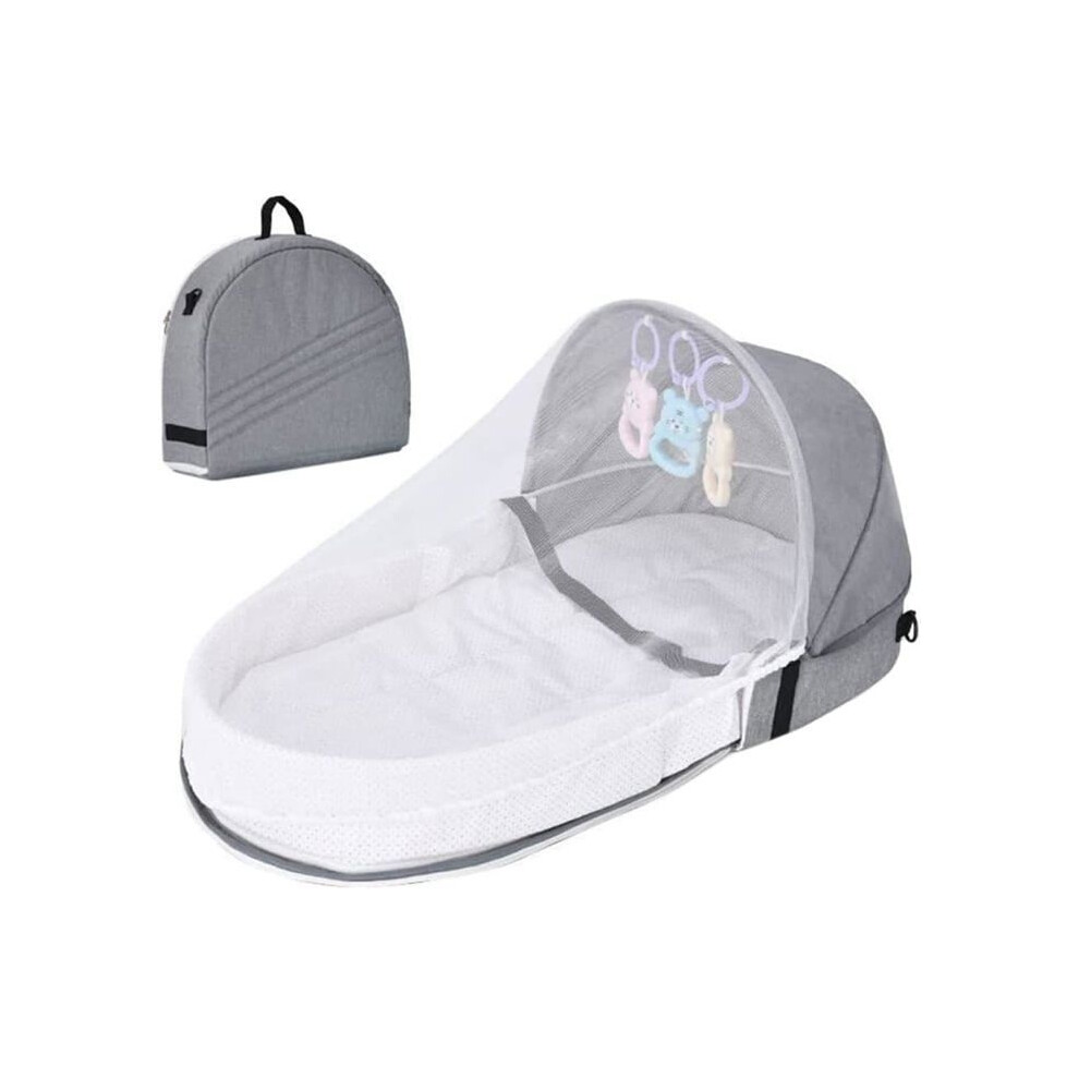 Travel Moses Basket, Portable Folding Moses Basket With Mosquito Net And Canopy, For Use In A Baby Bed, Easy To Fold And Lightweight, Aihontai