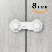Lot de 8 verrous de sécurité pour portes de placard enfant, verrous de sécurité pratiques Canwn pour tiroirs bébé avec adhésif puissant