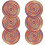 Placemats - Set van 6 - Rond - Wasbaar - Hittebestendig - Rood 1