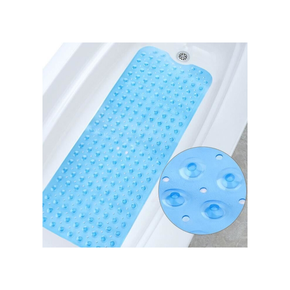 Aihontai Bath Mat, Non-Slip Shower Mat, Non-Slip Safety Mat 100 X 40 Cm (Blue)