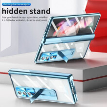 Étui antichoc pour Samsung Galaxy Z Fold 4 avec support intégré, protection intégrale avec film protecteur d'écran et emplacement pour