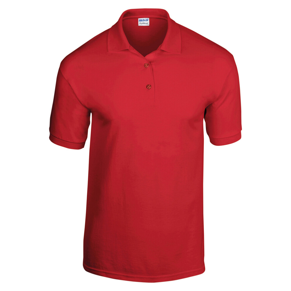 Gildan (9-11 Years, ) Childrens/Kids Plain Jersey Polo Shirt Red