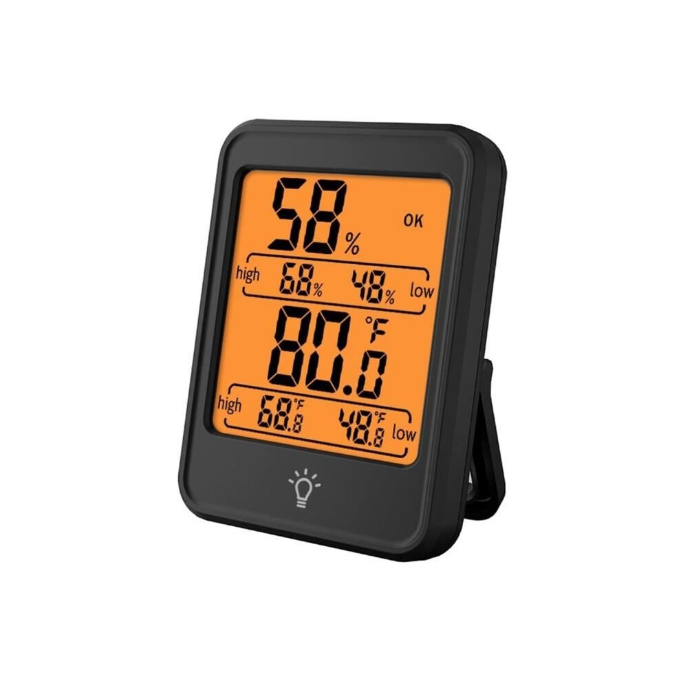 Indoor Temperature Humidity Monitor With Backlight, Wireless Hygrometer, Thermometer, And Weather Station Monitor 9149891819092