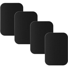 Plaque métallique - 1001 BATTERIES - 4 pièces - Adhésif puissant - Ultra-mince - Compatible avec les téléphones