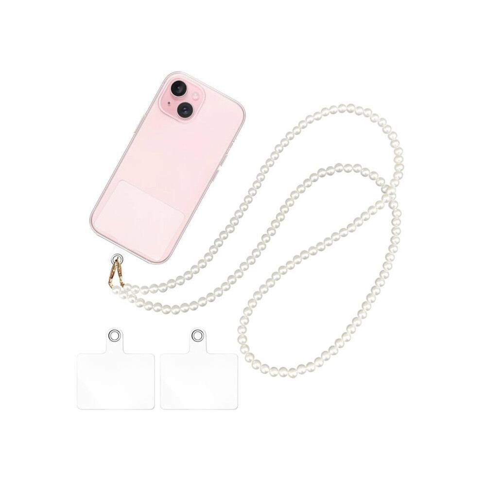 Jewelry-Style Cell Phone Cord With 2 Universal Patches, Beaded Cell Phone Wrist Strap, Cell Phone Lanyard 9149891810501